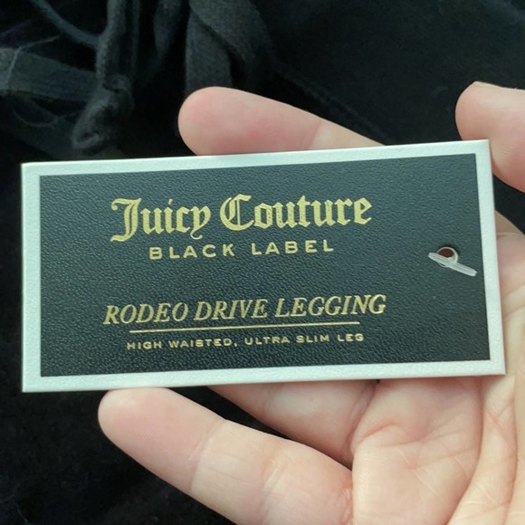 NWT Juicy Couture Black Label Velour Drive Legging - Picture 6 of 7